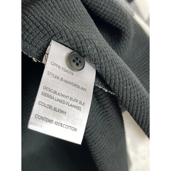 NWT Nomad Small Black White Buffalo Plaid Thermal Lined Button Down Shirt LS - Picture 6 of 7